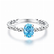  Sparkle 925 Sterling Silver Promise Engagement Wedding Ring Top Quality Zircon CZ Diamond Ring