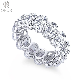  Sparkle 925 Sterling Silver Cubic Zirconia CZ Diamond Ring Stackable Engagement Wedding 18K Gold Plated Rings Women Men Fine Jewelry