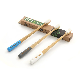 Round Handle Bamboo Toothbrush with Engraved Logo
