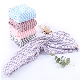  Fast Drying Coral Velvet Fabric Ripple Design Shower Cap for Drying Hair