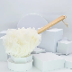  New Design Loofah Sponge Bath Ball with Wooden Long Handle Non-Slip Back Scrubber for Shower Body Brush