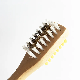  Two-Sided Wooden Brass Shoe Brush Suede Shoe Cleaning Brush with PP Hair