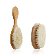  Eco-Friednly Wooden Baby Brush and Comb Set Soft Goat Wool Bristle Shower Brush for Kids
