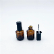  Empty Black Gloss Matt Nail UV Gel Polish Glass Bottle Brown Color Nail Polish Bottle with Gel Polish Brush