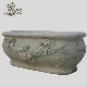  Solid Freestanding Carved Natural White Stone Bathtub Flowers for Sale