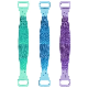  Soft Custom Long Double Side Clean Shower Bath Brush Exfoliating Back Wash Silicone Body Bath Belt
