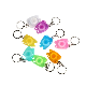  Portable Keychain Tooth Shape Dental Floss