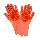 Factory Sale Silicone Dishwashing Brush Gloves Bathroom Kitchen Bath Cleaning Gloves