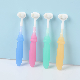  OEM Rubber Handle 2 Side Wide-Width Gingival Soft Kids Toothbrush