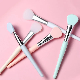  Pink Purple Blue Green Clear Fan Shape Flexible Soft Silicone Brush Beauty Tool for Facial Cream Mask Skin Care Body Lotion