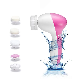  5 in 1 Face Exfoliating Electric Facial Cleaner Silicone Scrub Pore Cleaner Spin Sonic Facial Cleansing Brush