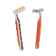  Body Men′ S Disposable Razor Rubber Coated Razor and Razor Blades Personal Care Twin-Blades Amenities Shaver