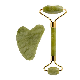  High Quality 100% Pure Natural Jade Facial Roller Noiseless Portable Anti Aging Face Massage Jade Roller Gua Sha Board Set
