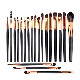  20 PCS Eye Makeup Brushes Set, Eyeliner Eyeshadow Blending Brush, Wool Make up Brush Set Powder Face Foundation Eyeshadow Eyeliner Lip Cosmetic Brushes