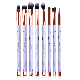  Wholesale Make up Brush Private Label 8 PCS Eyeshadow Eyeliner Blending Crease Soft Dense Synthetic Hair Wood Handle Eye Makeup Brushes Set
