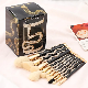  Professional Wood Handle Natural Hair 10PCS Makeup Brush Set with Luxury Cosmetic PU Bag