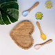  Heart Shape Bamboo Plate Zero Plastic 100% Biodegradable