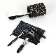 Black Makeup Brush with Bling Bling Pouch, Cosmetic Brush Set, Makeup Tools