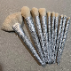  10PCS Diamond Sparkle Aluminium Tube off-White Makeup Brush with Star Sparkle Handle