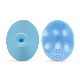  Silicone Large Size Oval Soft Bristles Massage Cleansing Face Brush for Baby Bath Shampoo