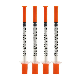 Disposable Medical Plastic Orange Cap 1ml 0.5ml Prefilled Injection Safety Insulin Syringe manufacturer