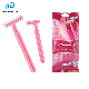  Private Label Pink Women Razor Shavers Wholesale Disposable Shaving Razor 2 Blades