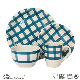  Classical 16PCS Plaid Decorate Hand-Painting Dinner Set for Daily Use with Dinner Plates, Salad Plates, Bowl