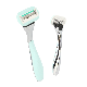 Women System Razor for Sensitive Skin Replaceable Refills 5 Blades Reusable Razor