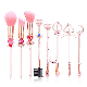  Professional Foundation Brush Metal Handle Makeup Tools Sakura Luxury Pink