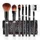  7PCS Set Bling Makeup Brush Set Premium Foundation Lip Eye Cosmetic Brush Kit with Makeup Bag