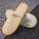 Yellow Napped Fabric Slipper with Anti Slip Sole