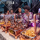  High Quality 18/10 Stainless Steel Glass Lid Standing Food Warmer Chafers Hydraulic Oblong Brass Wedding 9 Litre Pour Buffet Copper Rose Gold Chaffing Dish