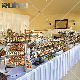  Accesorios De Pasteleria Buffet Art Deco Steel Food Dessert Cupcake Server Stand Catering Elevation Glass Platters High Tea Cake Buffet Dessert Display Risers