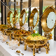 Catering Equipment Modern Hydraulic Chefing Dish with Visible Glass Lid Chafers Fuel Heater Porcelain Stainless Steel Insert Golden Chafing Dishes South Africa