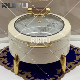 5 Star Hotel Catering Equipment Cuisine Complete Kitchen Golden Colour Shaffing Dish Round Restaurant Buffet Luxury White and Gold Chaffing Dishes