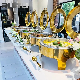  6L Prsentoir Gteaux Luxe Hydraulic Royal Wedding Catering Use Chaffing Dishes Stainless Steel Gold Plated Food Warmer Chafer Golden Buffet Chafing Dish Set