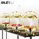  Restaurant & Hotel Supplies Wholesale All Types Delux Chaffers Chaffing Dishes Pour Restaurant Buffet Diamond Cover Dome 8L Gold Hanging Hinged Lid Chafing Dish