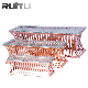  Presentoire Catering Equipment Manufacturer Items Rose Gold Metal Serving Stand Cupcake Dessert 3 Tiers Glass Buffet Display Racks Stand Acrylic Buffet Riser