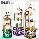  High Tea Cupcake Dessert Display Holder Party Buffet Beauty Metal Gold Wire Stainless Steel Decorative Hotel Buffet Banquet Wedding Birdcage Cake Stand