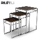  Restaurant Equipment Dining Mesas Traiteur Mariag Catering Wedding Decorate Sinovoe Rectangle Tempered Wood Stainless Steel Top Buffet Hall Table