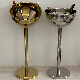  Banquet Events Stainless Steel Champagne Basin Outdoor Party Bottle Beverage Tubs Wine Beer Floor Buckets Bowl with Standing Metal Stand Cooling Ice Bucket