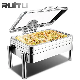  304 Stainless Steel Hydraulic Wholesale Buffet Stove Food Warmer Gn1/1 Pan Both Electric Fuel Heater Chafing Dish Glass Lid 9qt Rectangle Chafer Body Glass Lid