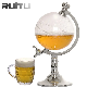  World Cup Trophy Soccer Bar Beer Drink Dispenser Machine Plastic Tabletop 1.5/3 Litres Plastic Draft Beer Tower with Ice LED Tube Cooling Champagne Tower