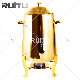  Buffet Catering Equipment Counter Top Food and Beverage Gold Metal Stainless Steel Wedding Party Banquet Drinking Insulated Hot Milk Coffee Tea Dispensers