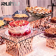  Party Catering Supplies Buffet Metal Stainless Steel Decorations Luxury Rose Gold Nice Wedding Pastry Cupcake Server Buffet Display Stand Catering Equipment