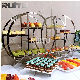  5 Star Hotel Layer Buffet Catering Rack Salad Sushi Display Sever Set for Party Metal Stainless Steel Wedding Decoration Table Dessert Buffet Display Stand
