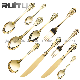 Restaurant Catering Equipment Modern Eco Friendly Mirror Buffet Dinner Cutlery Spoon Fork Knife Set 18/10 Stainless Bulk Gold Flatware