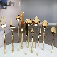  Wedding Luxury Dinnerware Mirror Polishing Golden 304 Stainless Steel Metal Reusable Titanium Plated Tableware Knife Fork Spoon Flatware Set Travel Cutlery