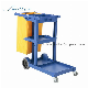  Janitor Cart Commercial Housekeeping Utility Cart with 3 Shelfs