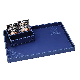  Sky Blue PU Leather Serive Tray